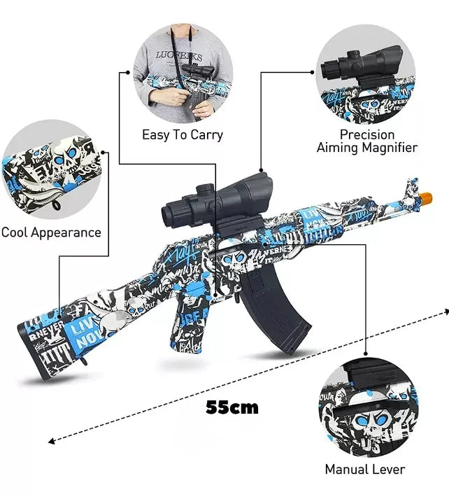 Pistola Hidrogel M416 + Silenciador + Mira